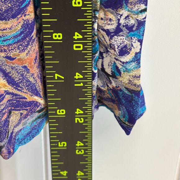 Vintage VLP Petites Women Secretary Librarian Dress Size 10P Abstract Pleated - Picture 5 of 9